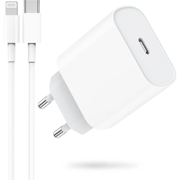 Iphone 14 13 12 11 Latauskaapeli Ja Nopea Laturi 20w Usb C Adapteri Virtalähde Pistoke Kaapel 6.56ft