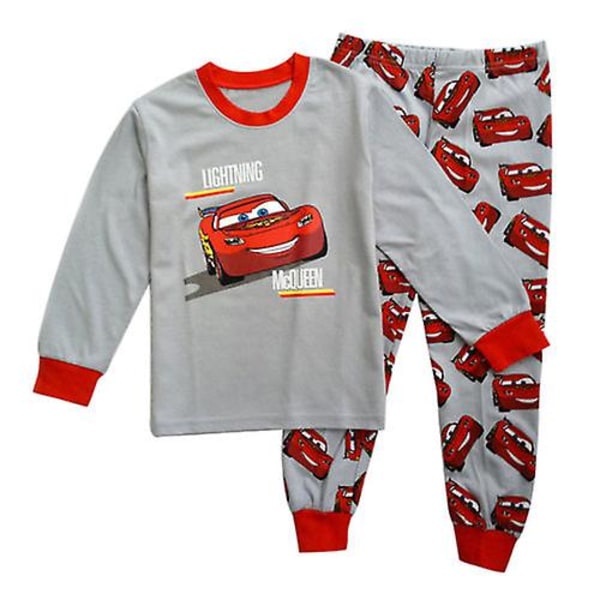 Biler Lightning Mcqueen Gutter T-skjorte buksesett Barn Loungewear Outfit Pyjamas 4-5 Years
