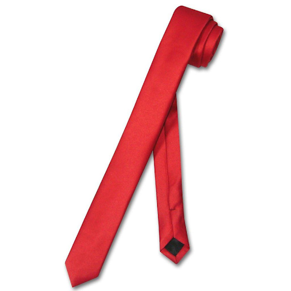 Vesuvio Napoli smal slips Extra mager tunn 1,5-tums slips för män Red One Size