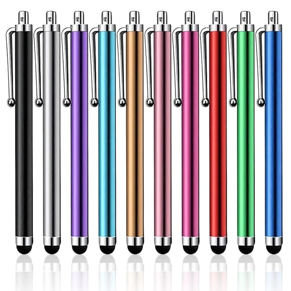 10 kpl Stylus-kynät kosketusnäytöille Puhelimen Stylus-kynät Universal kapasitiiviset Stylus-kosketusnäyttökynät Yhteensopivat