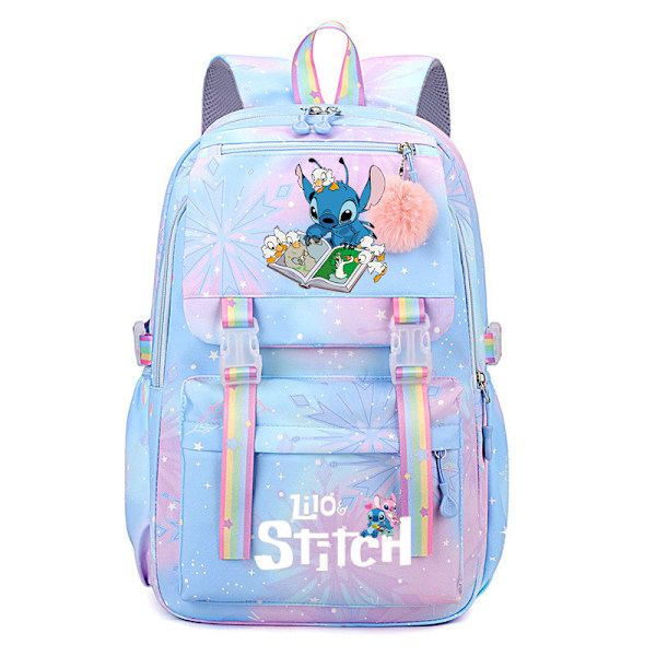 Lilo ja Stitch -reppu naisille, pojille, tytöille, koululaukku opiskelijoille ja teineille color3