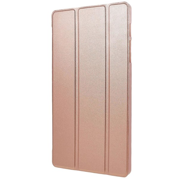 Til Samsung Galaxy Tab A7 Lite 8,7-tommer Indre Honeycomb Design Anti-fald Anti-scratch Læder Tablet Etui Auto Wake/Sleep Cover med Tri-fold Stativ Rose Gold