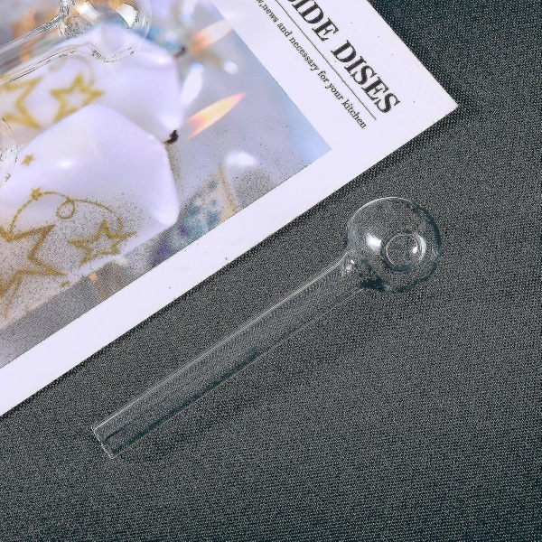 10 stk Glass Pyrex drikkesugerør Pakke Rundt hode Design Gjenbrukbar Miljøvennlig -ys