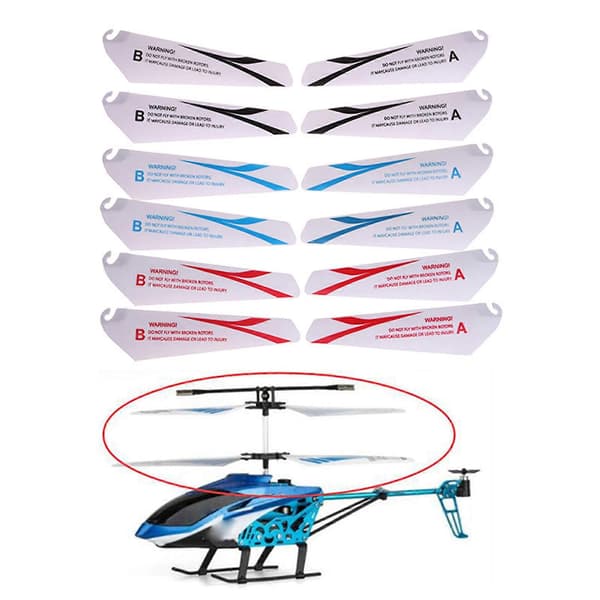 For Copter Lette 9 cm bladpropeller for fjernkontroll helikopterfly A B viftepadler bladpropeller sett blå Blue