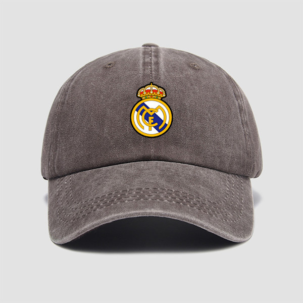 NY Real Madrid Champions League klubbsportträningshatt baseballkeps för män och kvinnor liten fräsch mjuk keps brown