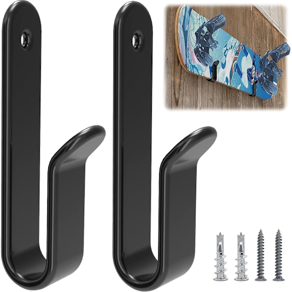2 stk. Vandrette Snowboard Vægmonteringsklips Snowboard Vægreol Snowboard Montering Opbevaring Snowboard Display Vægmontering