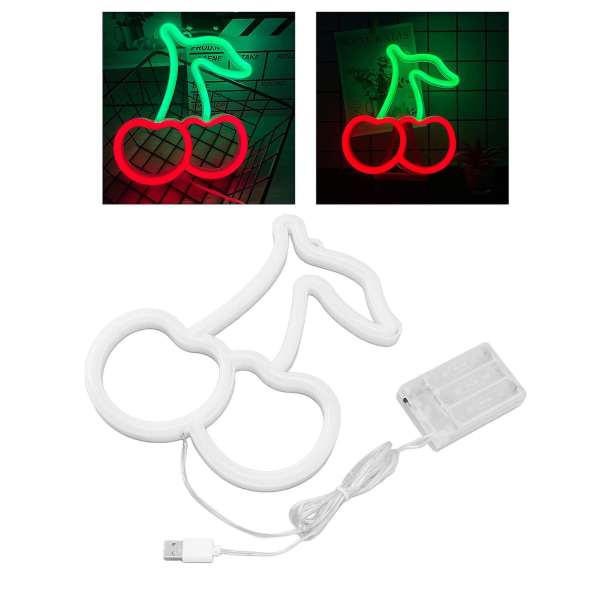 Led Neon Natlys Lampe Usb Powered Dekorativ Væg Frugt Neon Skilte Lys Til Bryllupsfest Red Lighting