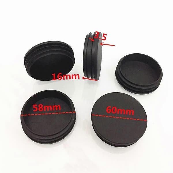 10 st 60 mm rund plugg rörpropp plaströrsblock möbler innerplugg
