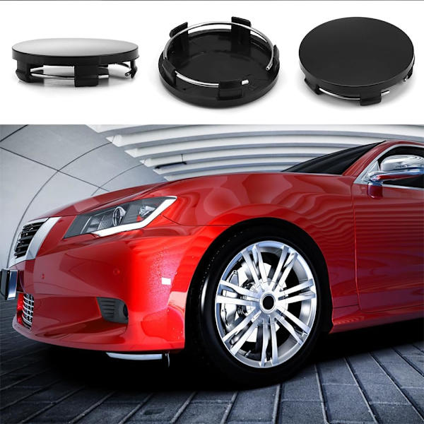 Tyre Center Hub Cover for Auto Universal Wheel Hub Caps Hub Centre Caps 60mm Wheel Centre Cap 4Pcs Wheel Centre Alloy Hub Center Caps black