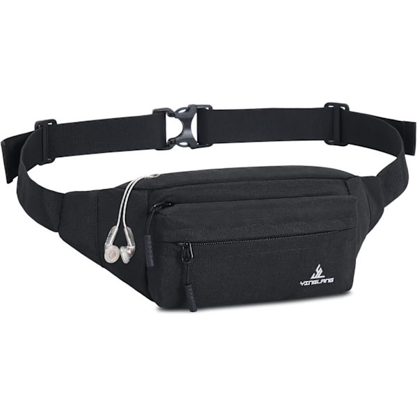 Midjeväska för hundpromenader, Bum Bag med justerbart bälte, Bumbag för resor, utomhussporter, löpning, vandring, jogging, kvinnor och män