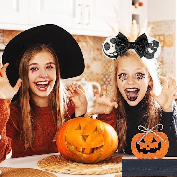 Halloween Edderkopp Hodebånd Gresskar Hodebånd Hodeskalle Hodeplagg De Dødes Dag Mickey Mouse Ører Hår Krage Voksen Kostyme Ghost Headbands