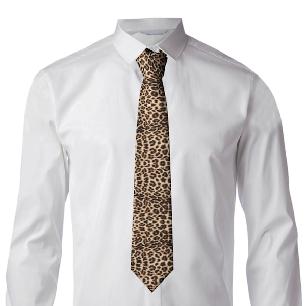 Sjovt leopard dyreprint mænds slips mode slips smalle slips gaver til bryllupper, gom, forretningsfest