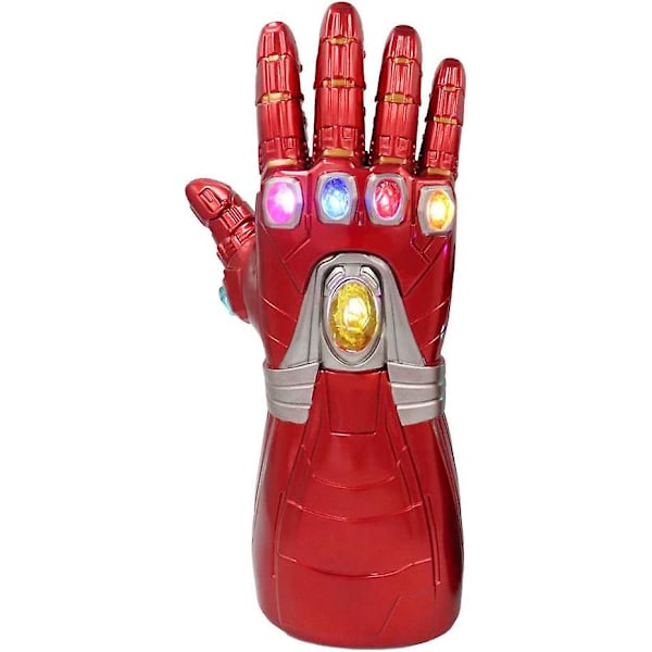 Oikea käsi Infinity Led Light Pvc Gauntlet Thanos Hanskat Cosplay Halloween Rekvisiitta Adults