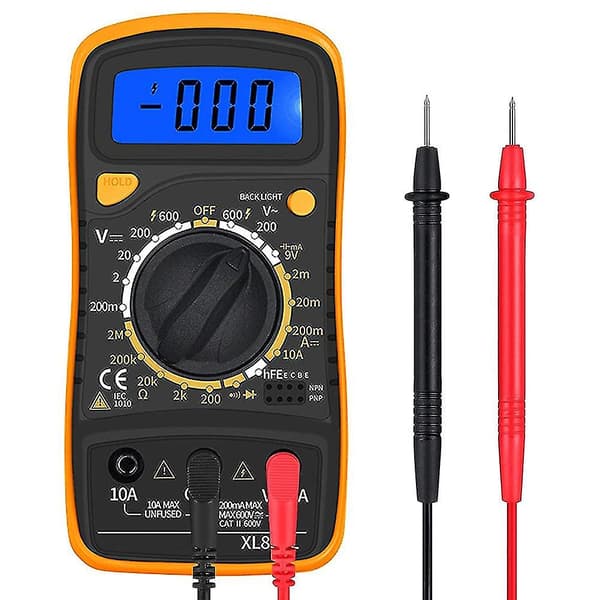 Digitalt multimeter voltmeter tester multi meter bakgrunnsbelysning LCD måleverktøy elektronisk testmete