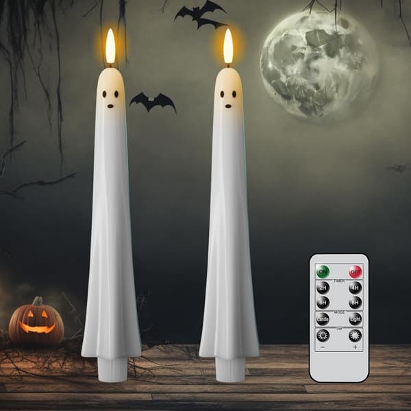 Flameless Taper Flickering Battery Operated With Remote Control And Timer (2-pack) 2 Pack