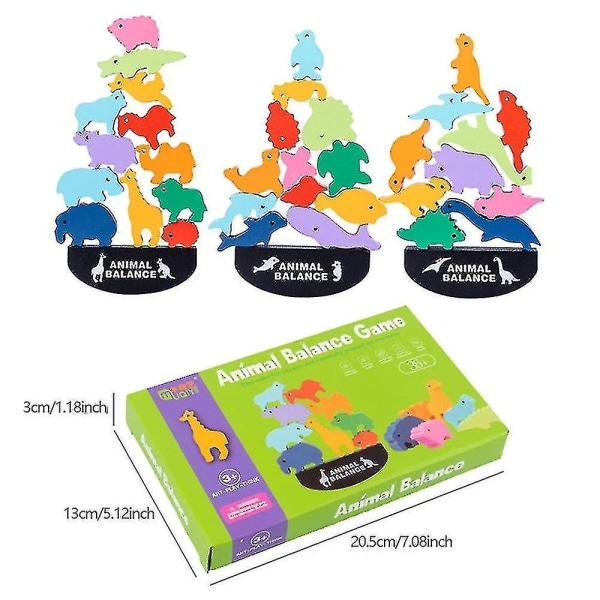 Dyre Dinosaur Legetøj Til Børn Drenge, Træstabling Småbørns Legetøj til Piger, Pædagogisk Læringslegetøj til Alder 3+ Fødselsdagsgaver! C