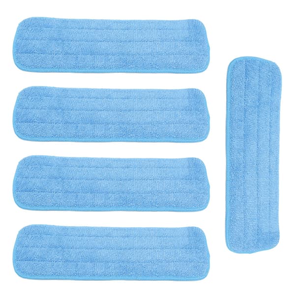 5 stk Mikrofiber Fladmoppe Pad Mopping Rengøringsdug Erstatning til 14x41cm Velcro Moppe Universal