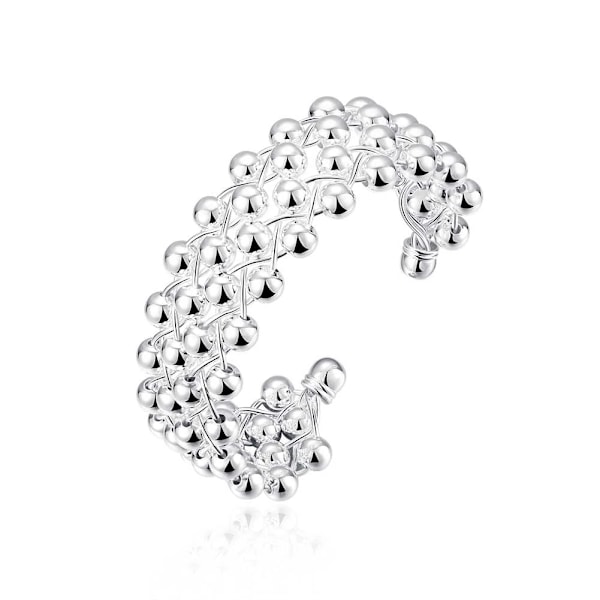 Heta erbjudanden 925 Sterling Silver flätat mesh-armband för kvinnor Stort kampanj-smycke BN13