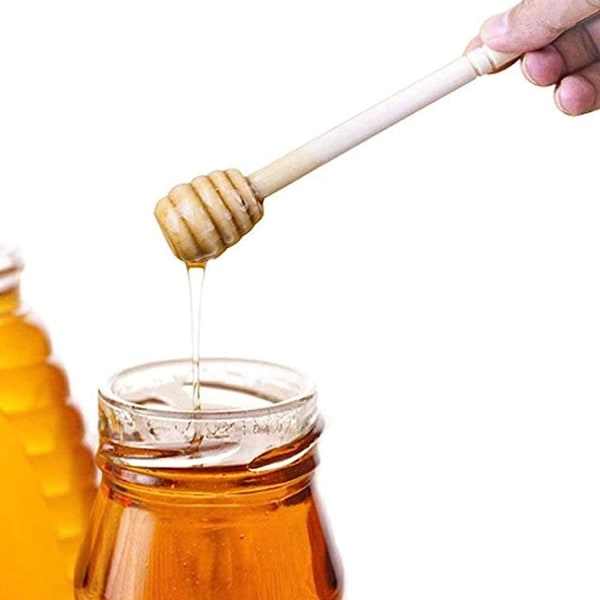 50 stk 8 cm tre honning øsestaver honningrører dispenseringsstav til bryllupsfester til honningkrukke Fordel honningtåke