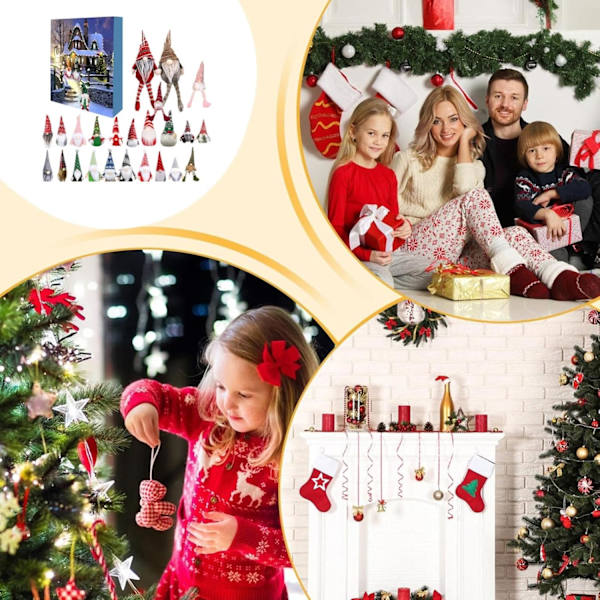 Jultomte Adventskalender Tomte Plyschleksak Adventskalender Rolig Nedräkningskalender 24 Dagars Nedräkning Julpynt Tomtedock Samlarobjekt B