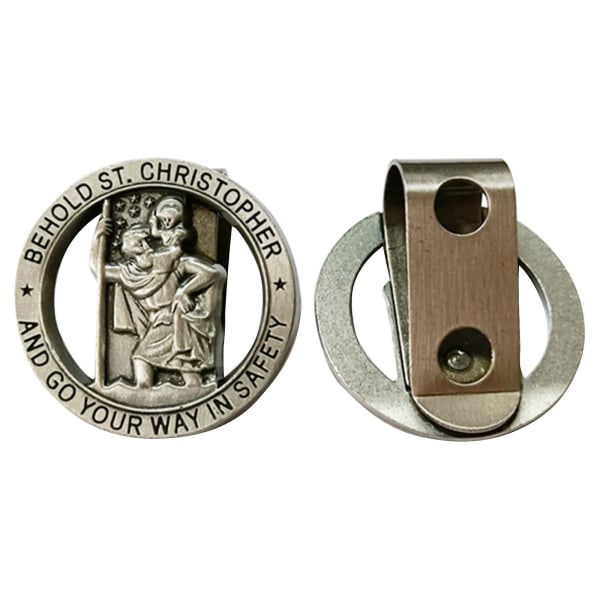 Herkkä matkustava amuletti Mene turvallisuuteen Saint Christopherin visiiripidike