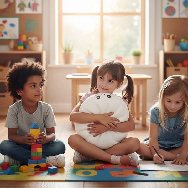 Kæmpe Sød Numse Squishy Legetøj – Blød TPR & Dekompression – til Børn og Voksne Stresslindring White S