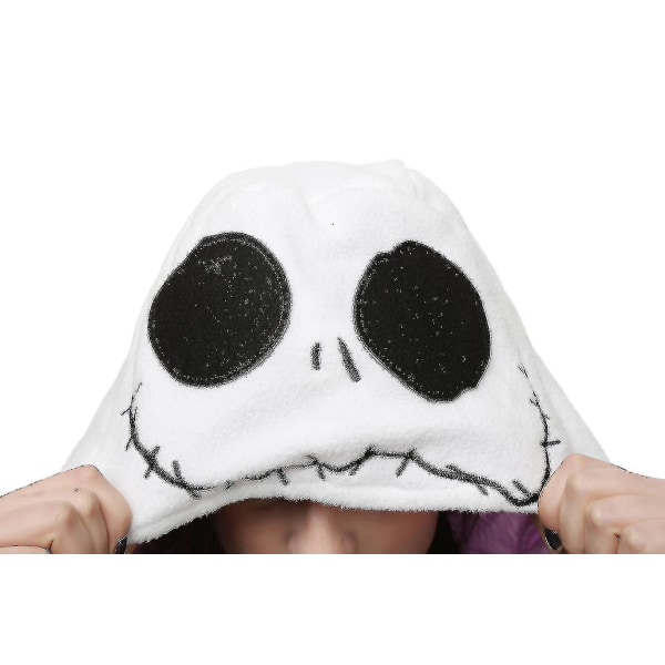 Jack Skellington -asu, kokovartalo pyjama, Halloween, joulu, yhden kappaleen kigurumi, miehille ja naisille L