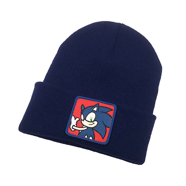 Sonic the Hedgehog Broderet Strikket Beanie Vinterhue Teal
