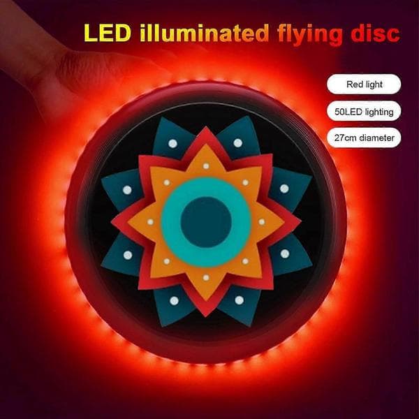LED selvlysende flyvende disk, vanntett 175g utendørs sportsdisk