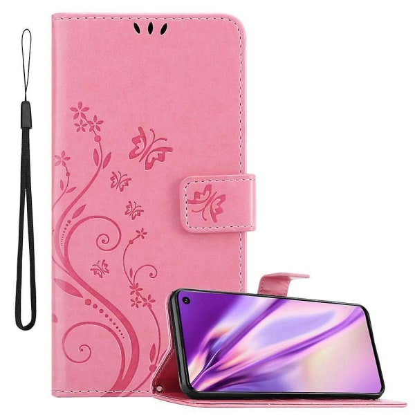 Samsung Galaxy S10 4G Mobiltelefon Deksel Etui - med Blomstermønster og Stativfunksjon og Kortlomme FLORAL ROSA Galaxy S10 4G