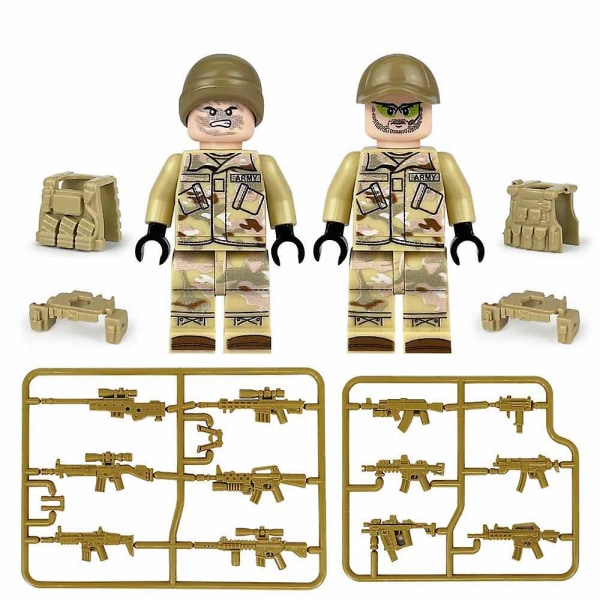Sæt med militære minifigurer, legetøj til hærsoldater, swat minifigurer-serien