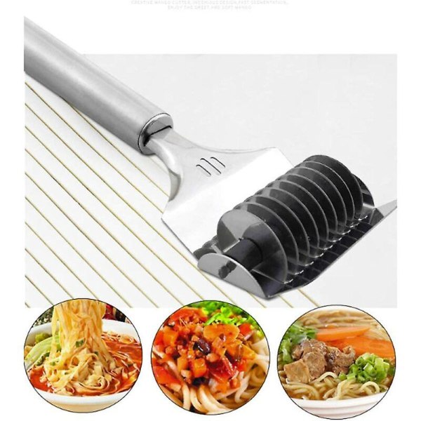 Stainless Steel Pizza Noodle Cutter, Manual Pasta Maker Machine, Pizza Diamond Roller, Mini Rolling Press, Manual Noodle Lattice Roller, Dough Cutter