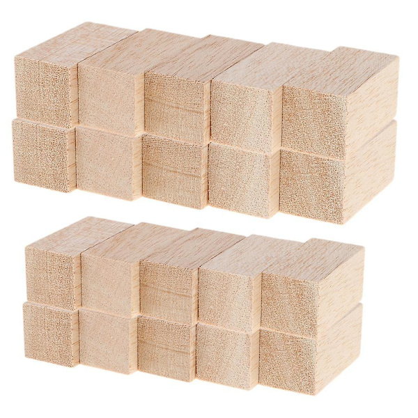 20st Balsa Wood Blocks Gör-det-själv-modellering Craft Pine Wood Arbetsmaterial