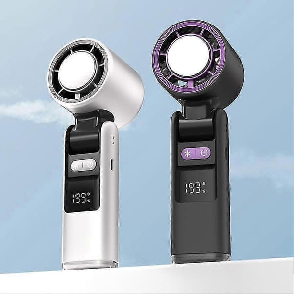 Mini håndholdt ventilator Super Mini Turbos håndholdt genopladelig ventilator til mænd og kvinder Grey Regular Version