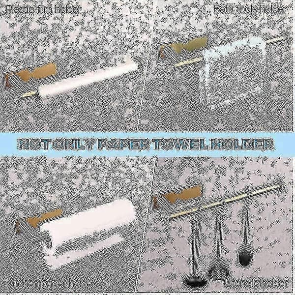 Rullholder montert under skap med hull for solid plassering Gold