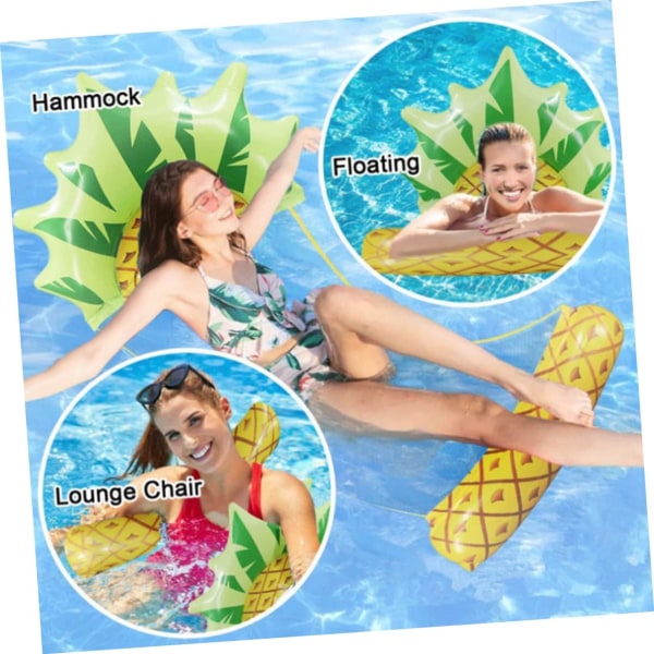 1 stk. oppustelig ananas-vandflyder, oppustelig flyder, oppustelig liggestol, oppustelig surfboard, liggestole til pool, flydere til swimmingpool