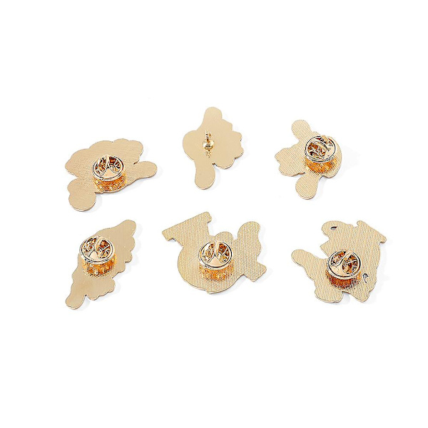 6 kpl Cinnamoroll Rintaneulat Merkki Reppuihin Vaatteet Takit Hatut Kawaii Sarjakuva Koiran Koristelahjat 6Pcs