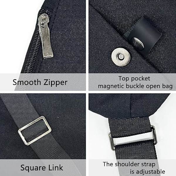 Lille slyngetaske crossbody personlig lommepose anti-tyverist brysthåndtasker skulderrygsæk til rejse vandreture dagsture
