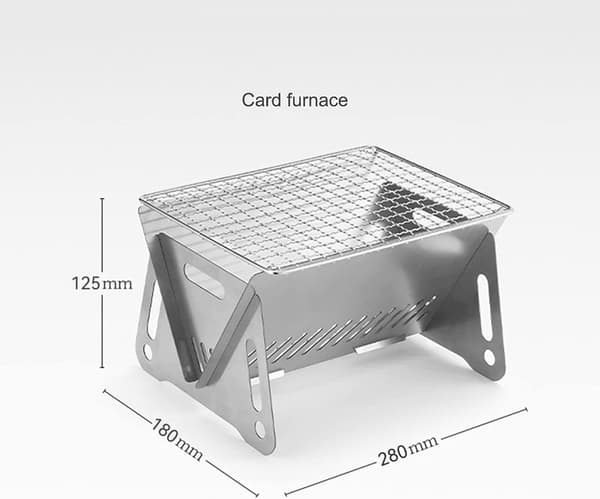 Mini Charcoal Grill, Portable Small Foldable Tabletop Charcoal Grill, Removable Foldable Camping Grill