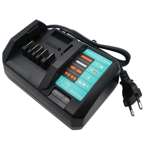 14.4v-18v Laddare Dc18wa För Maktec Makita Dc18sg Dc1851 Bl1813g Bl1415g Bl1815g Bl1413g Uh522d Um1 black