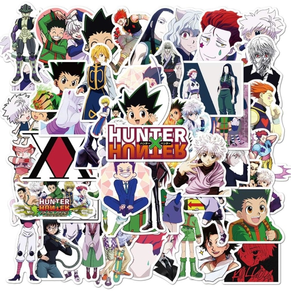 Hunter X Hunter Stickers Pack 50 Stk Tegnefilm Decals af Anime Bumper Stickers til biler Motorcykel Laptop Bagage Ipad Laptops Sollyssikret