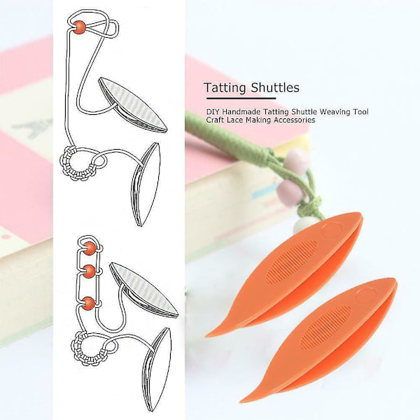 Skyttel virkning tatting verktyg tatting spets skyttel bobbin hantverk verktyg gör virkning bomullstråd 5PCS