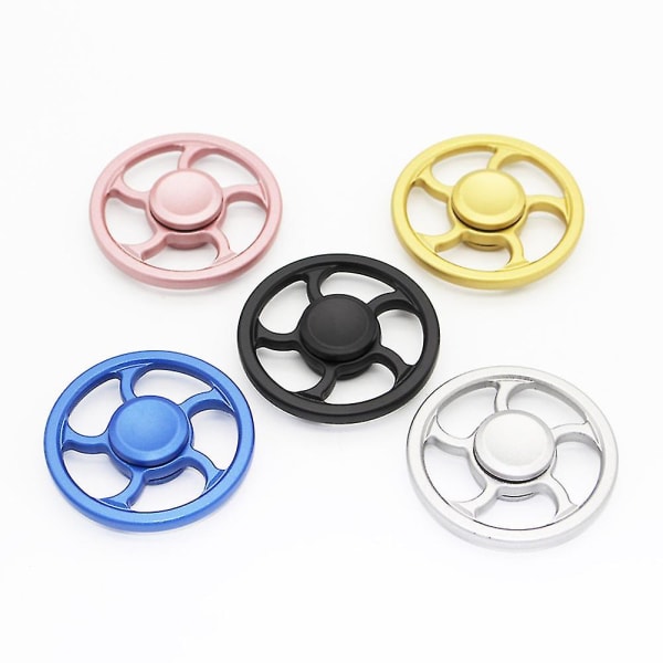 Ny rund håndspinner Anti-angst Stress Release Fingertip Gyro Fidget Toys Spinners Gaver Black