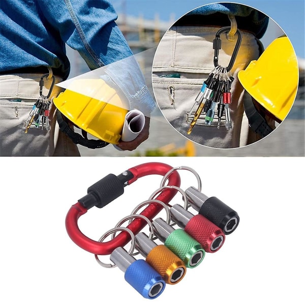 1/4 Bit Holder, Oxidationsbestandig God Kompatibilitet Magnetisk Socket Holder Metal Karabinhage Porta As Shown