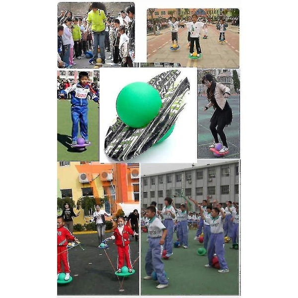 Pogo Ball Pogo Stick Jumper Balance Ball Hopper Pallo Tasapainolauta Pomppu Space Ball With S Koti Sisäpelit Fitness Body Training Assistant Wo Z Green