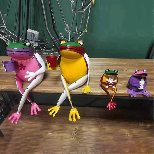 3D Håndværk Dyrefrøfigur Kawaii Have Miniature D