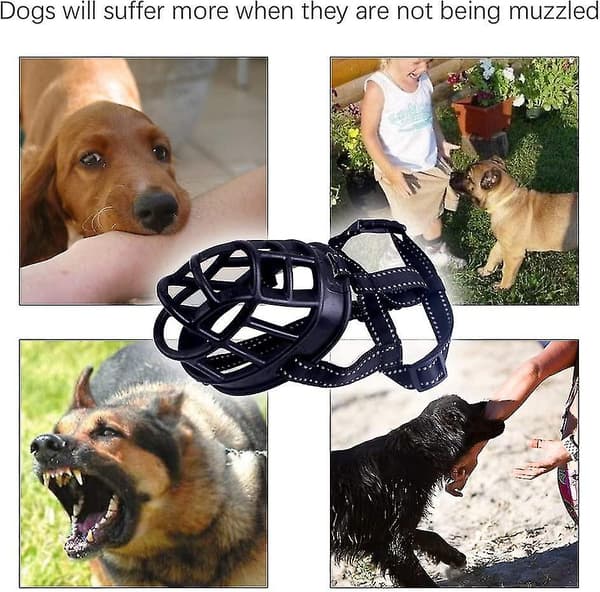 Soft Basket Muzzle for Dogs Safe and Comfortable Fit, Prevents Biting, Chewing and Barking Muzzle New for 2024 Dg