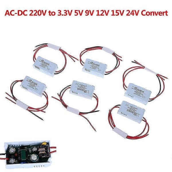 AC-DC Strømforsyningsmodul AC 1A 5W 220V til DC 3V 5V 9V 12V 15V 24V Mini Konverter 9V