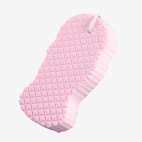 2-4-pakning Død hudfjerner Dusjsvamp Gjenbrukbar Eksfolierende Badesvamp Rosa 2 Pcs