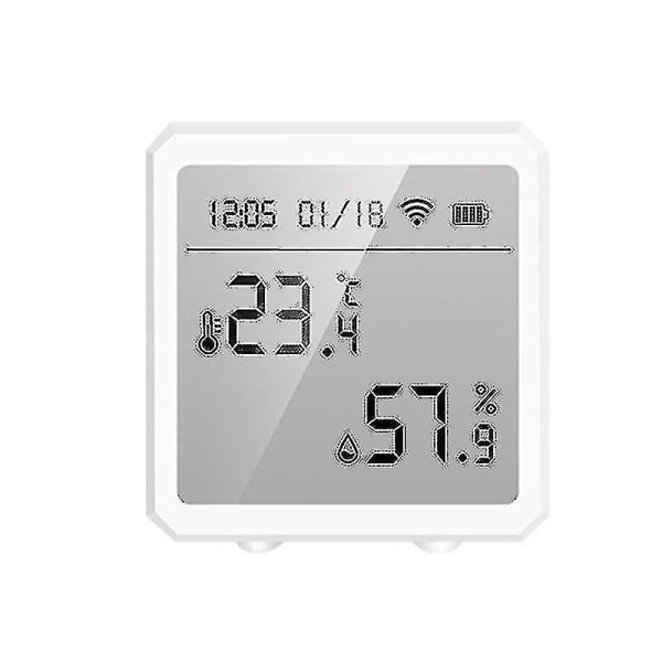 Smart Wifi Termometer Hygrometer Röststyrning Trådlös Rumstemperatur Fuktsensor Batteri